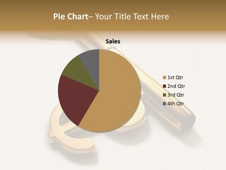 A Golden Key On Top Of A White Surface PowerPoint Template