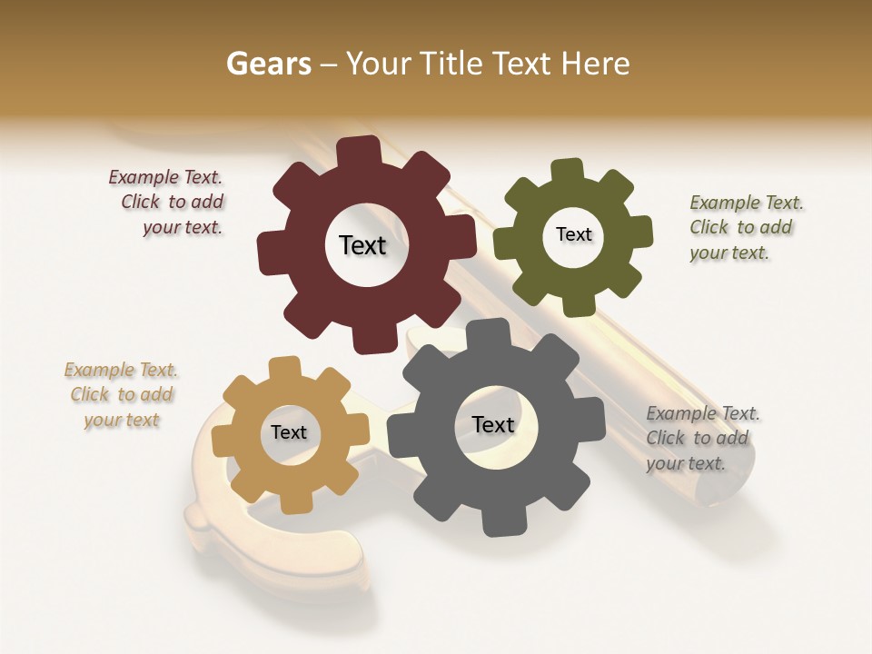 A Golden Key On Top Of A White Surface PowerPoint Template