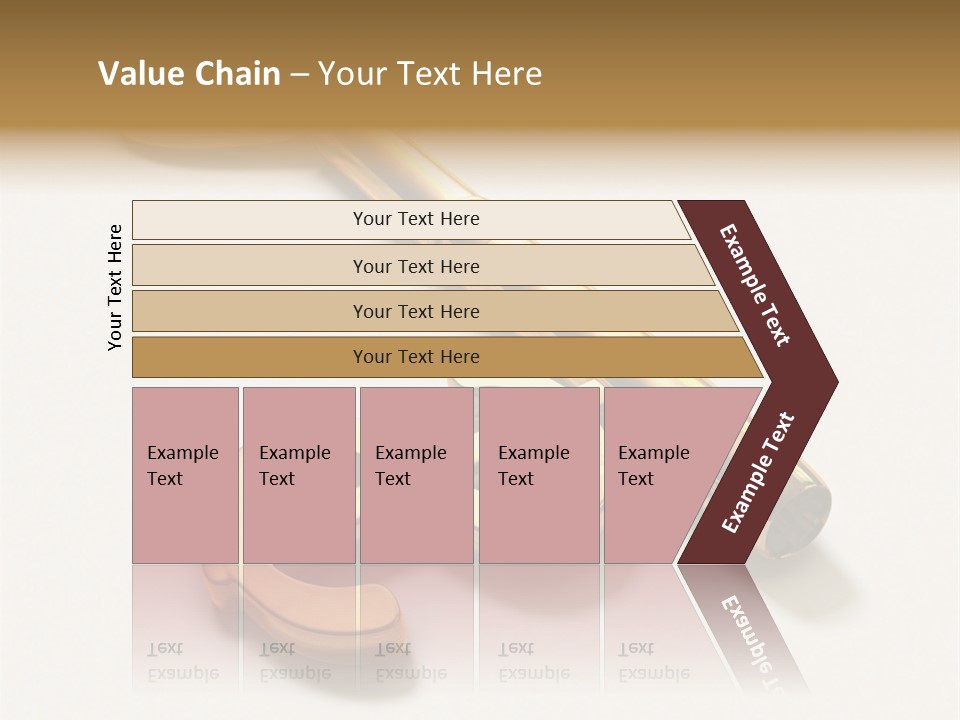 A Golden Key On Top Of A White Surface PowerPoint Template