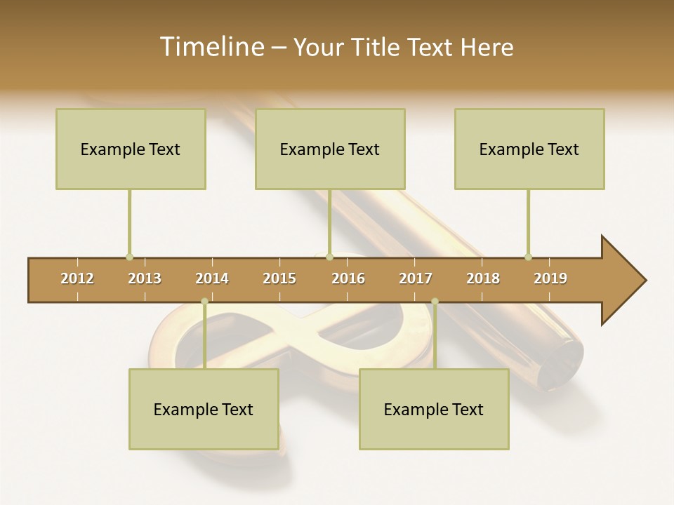 A Golden Key On Top Of A White Surface PowerPoint Template