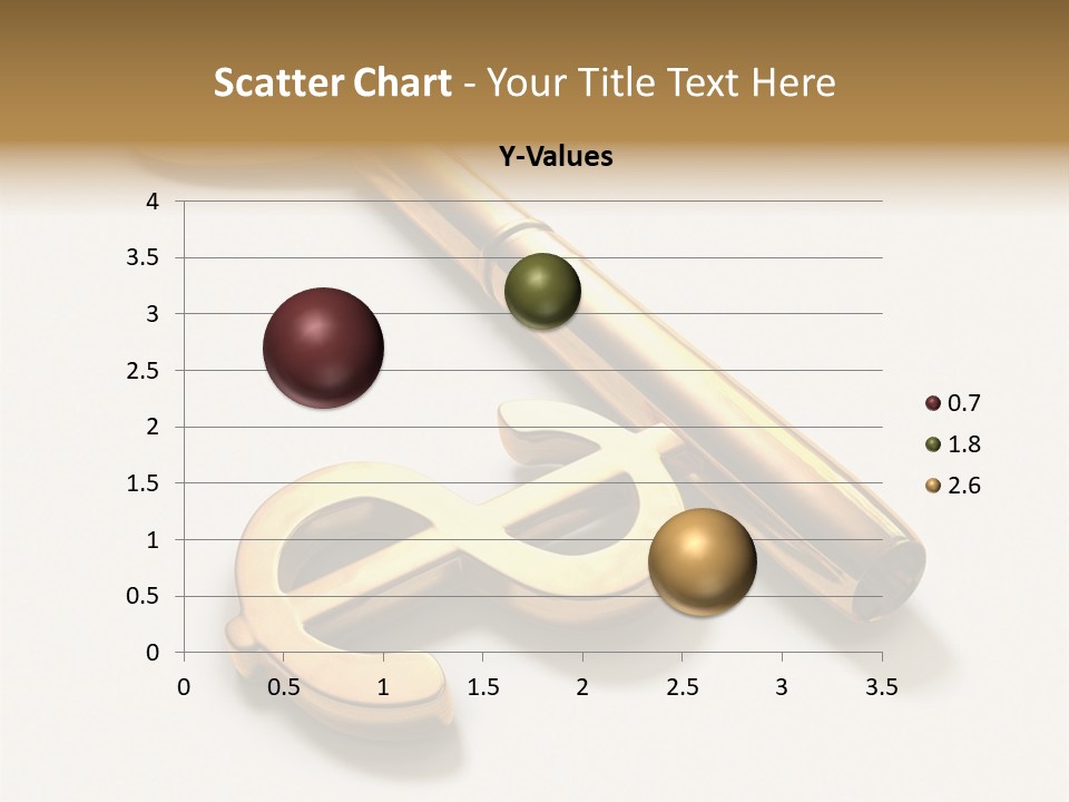 A Golden Key On Top Of A White Surface PowerPoint Template