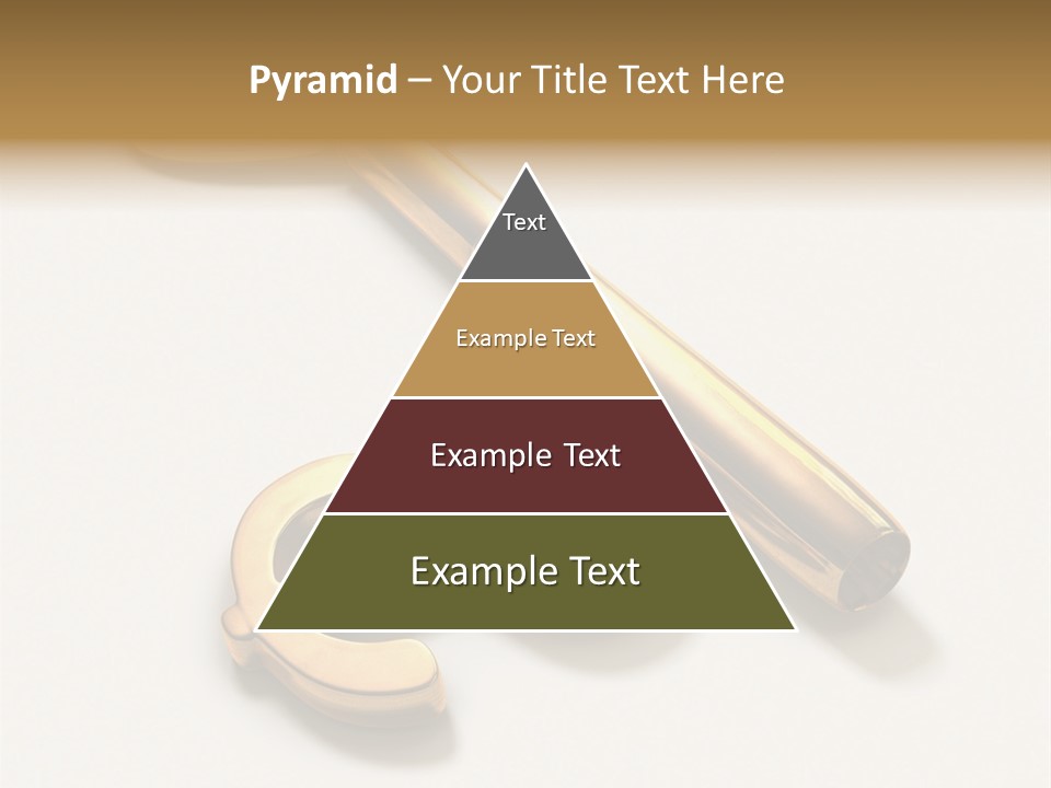 A Golden Key On Top Of A White Surface PowerPoint Template