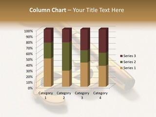 A Golden Key On Top Of A White Surface PowerPoint Template