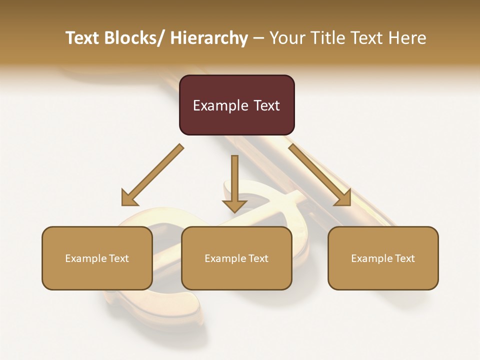 A Golden Key On Top Of A White Surface PowerPoint Template