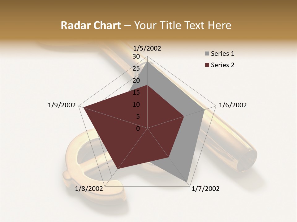 A Golden Key On Top Of A White Surface PowerPoint Template