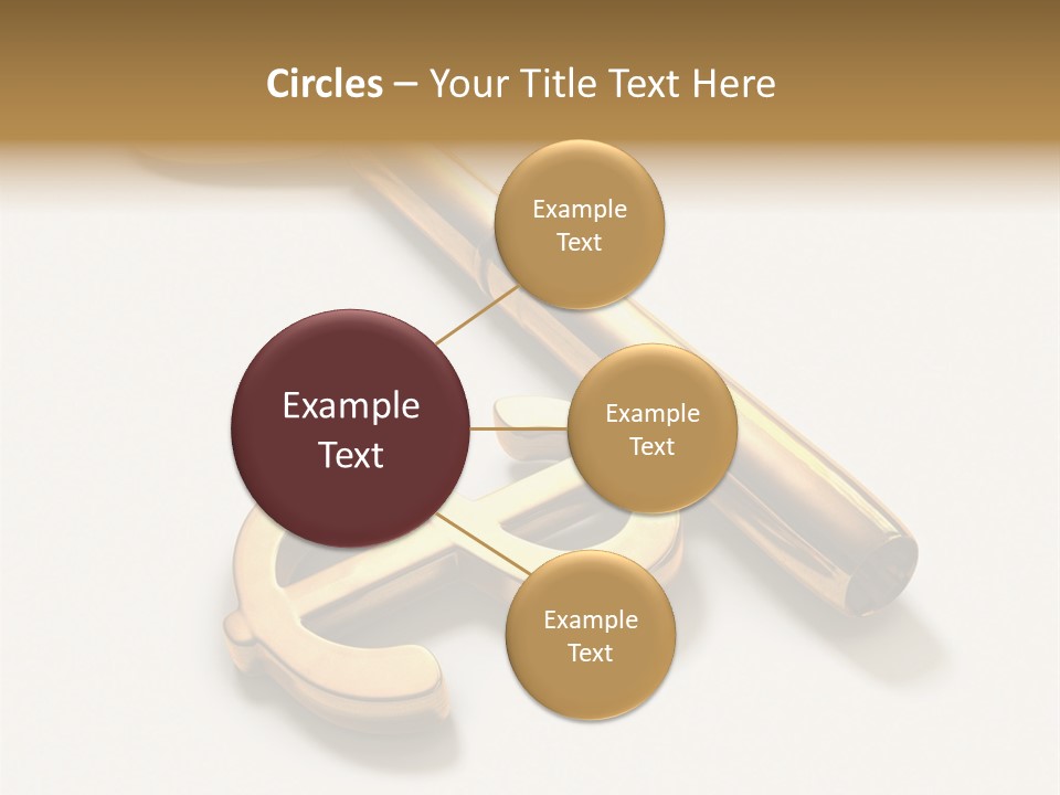 A Golden Key On Top Of A White Surface PowerPoint Template