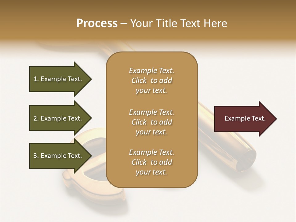 A Golden Key On Top Of A White Surface PowerPoint Template