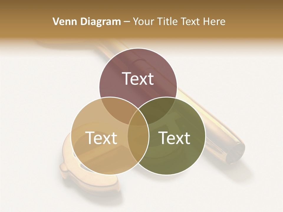 A Golden Key On Top Of A White Surface PowerPoint Template
