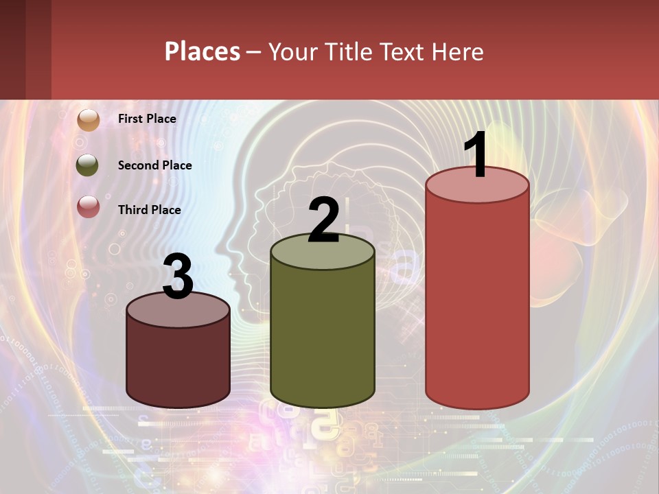 A Person's Head With A Butterfly In The Middle Of It PowerPoint Template