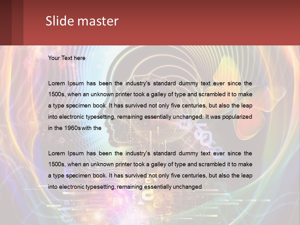 A Person's Head With A Butterfly In The Middle Of It PowerPoint Template