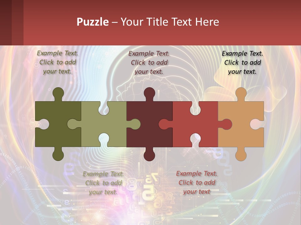 A Person's Head With A Butterfly In The Middle Of It PowerPoint Template