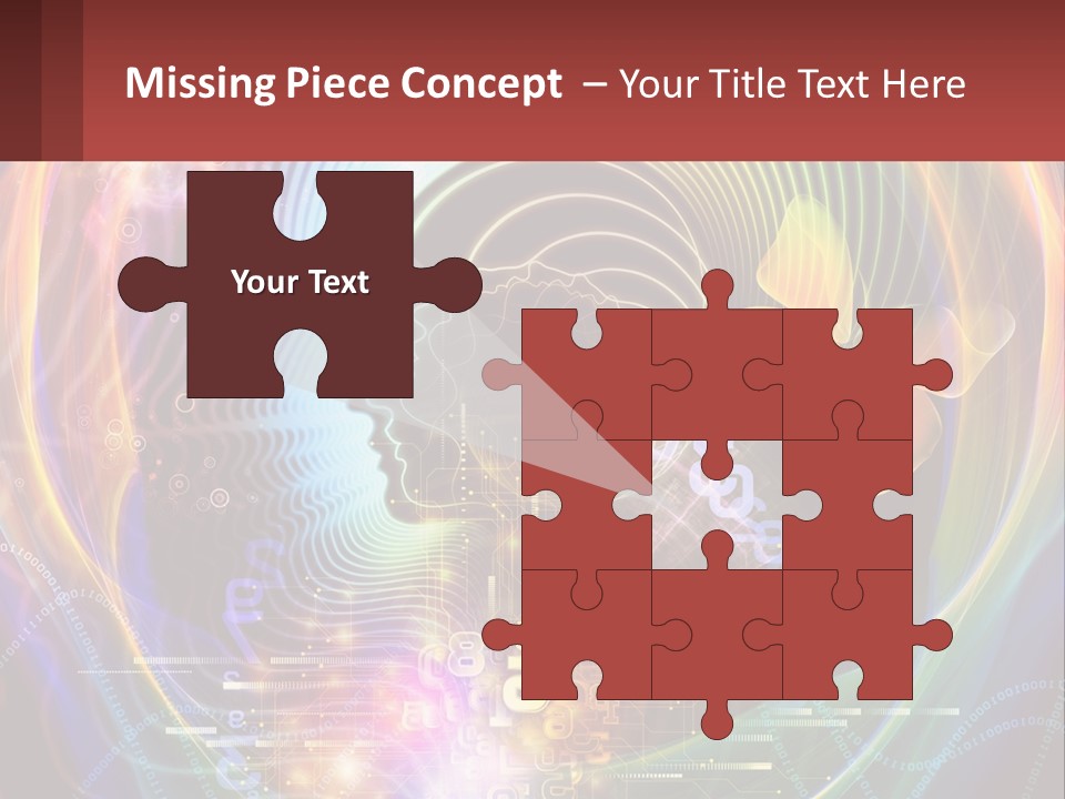 A Person's Head With A Butterfly In The Middle Of It PowerPoint Template