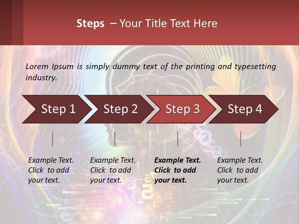 A Person's Head With A Butterfly In The Middle Of It PowerPoint Template