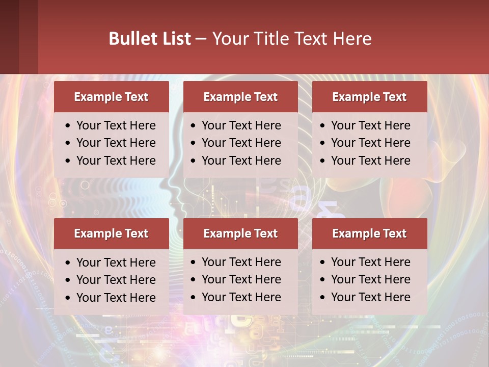A Person's Head With A Butterfly In The Middle Of It PowerPoint Template