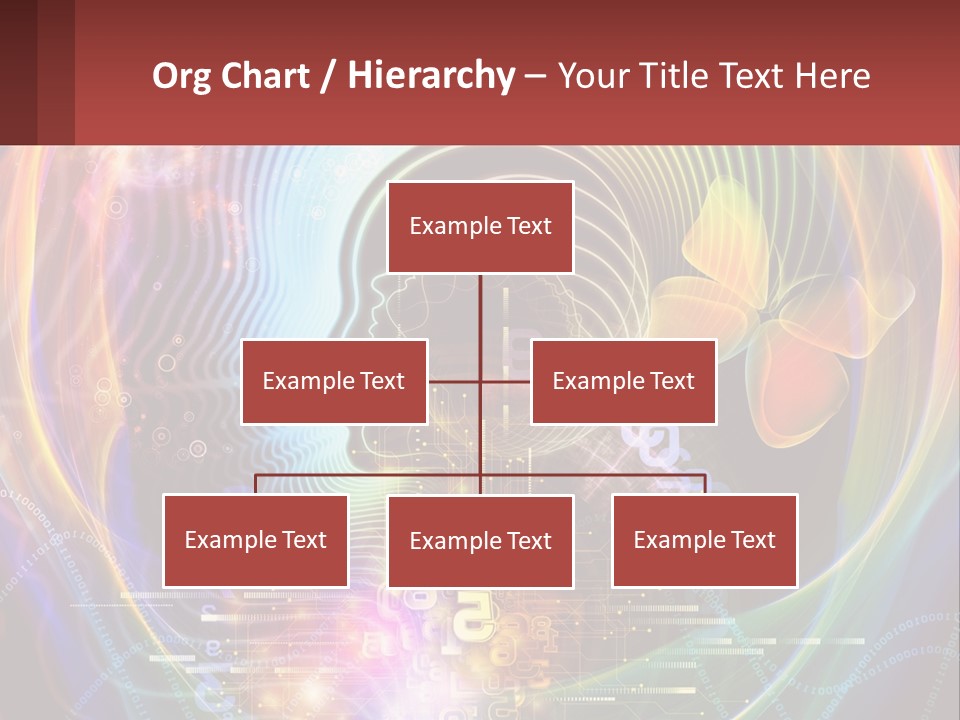 A Person's Head With A Butterfly In The Middle Of It PowerPoint Template