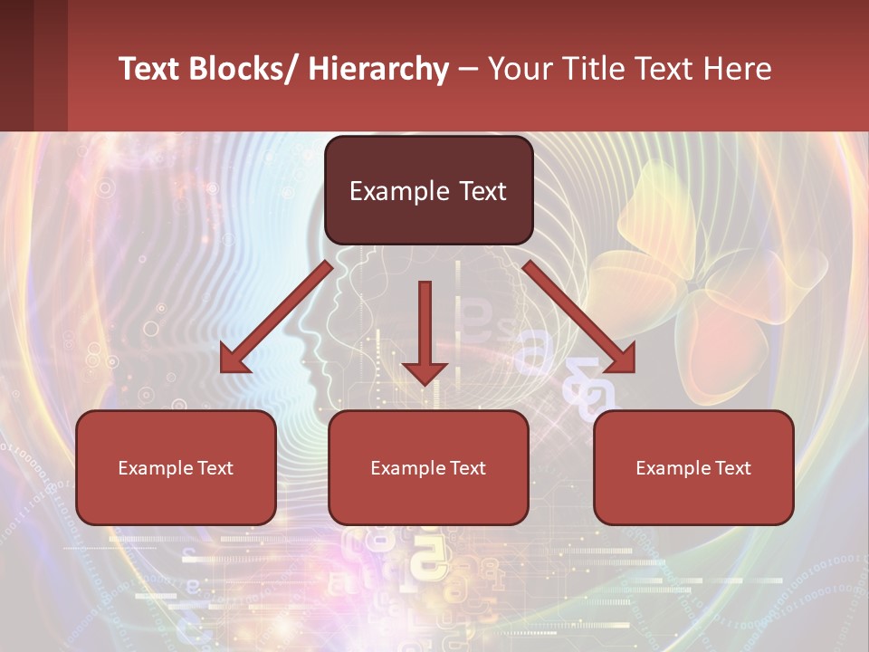 A Person's Head With A Butterfly In The Middle Of It PowerPoint Template