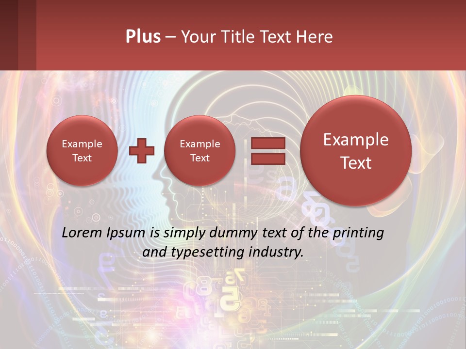 A Person's Head With A Butterfly In The Middle Of It PowerPoint Template