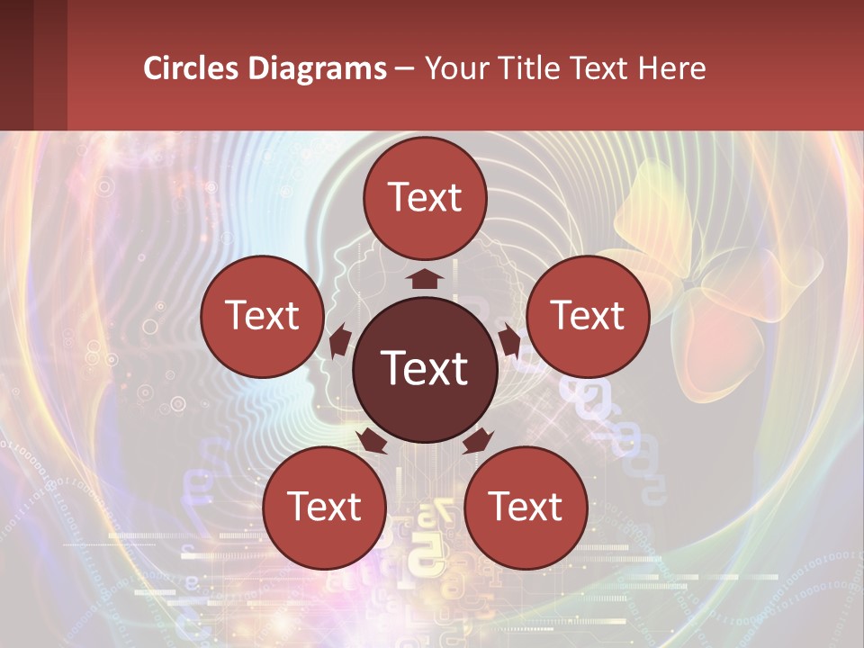 A Person's Head With A Butterfly In The Middle Of It PowerPoint Template