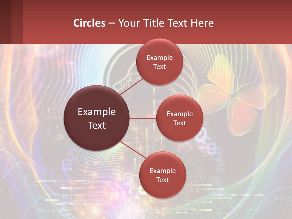 A Person's Head With A Butterfly In The Middle Of It PowerPoint Template