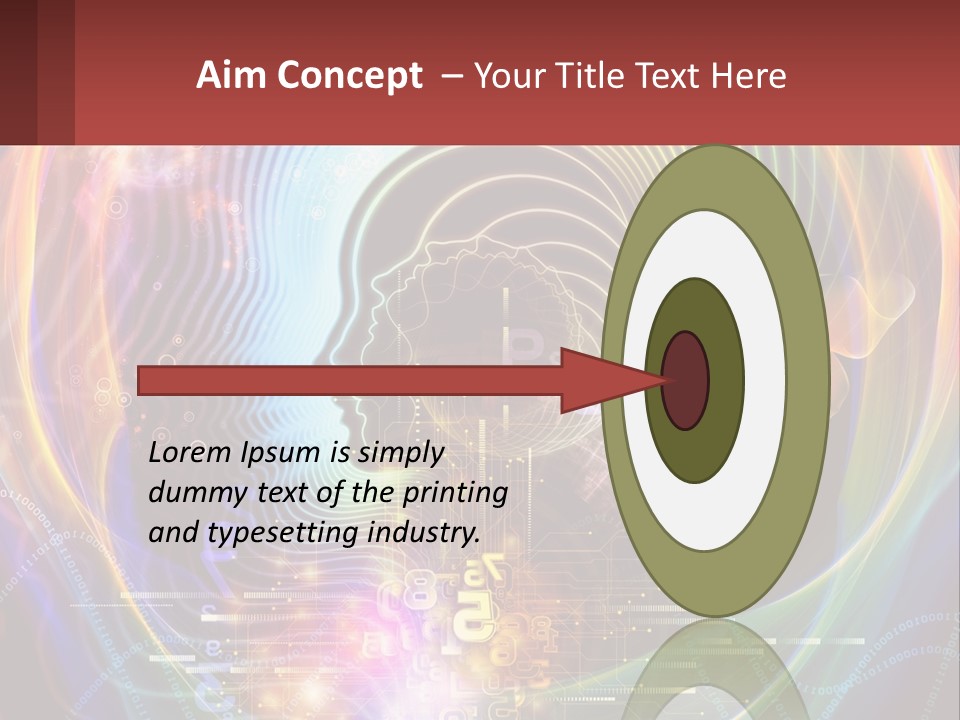 A Person's Head With A Butterfly In The Middle Of It PowerPoint Template