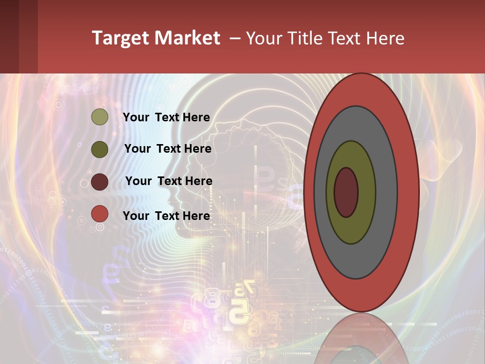 A Person's Head With A Butterfly In The Middle Of It PowerPoint Template