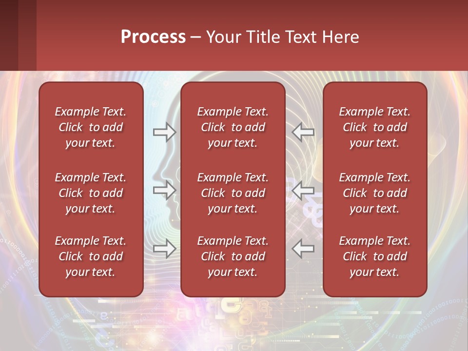 A Person's Head With A Butterfly In The Middle Of It PowerPoint Template