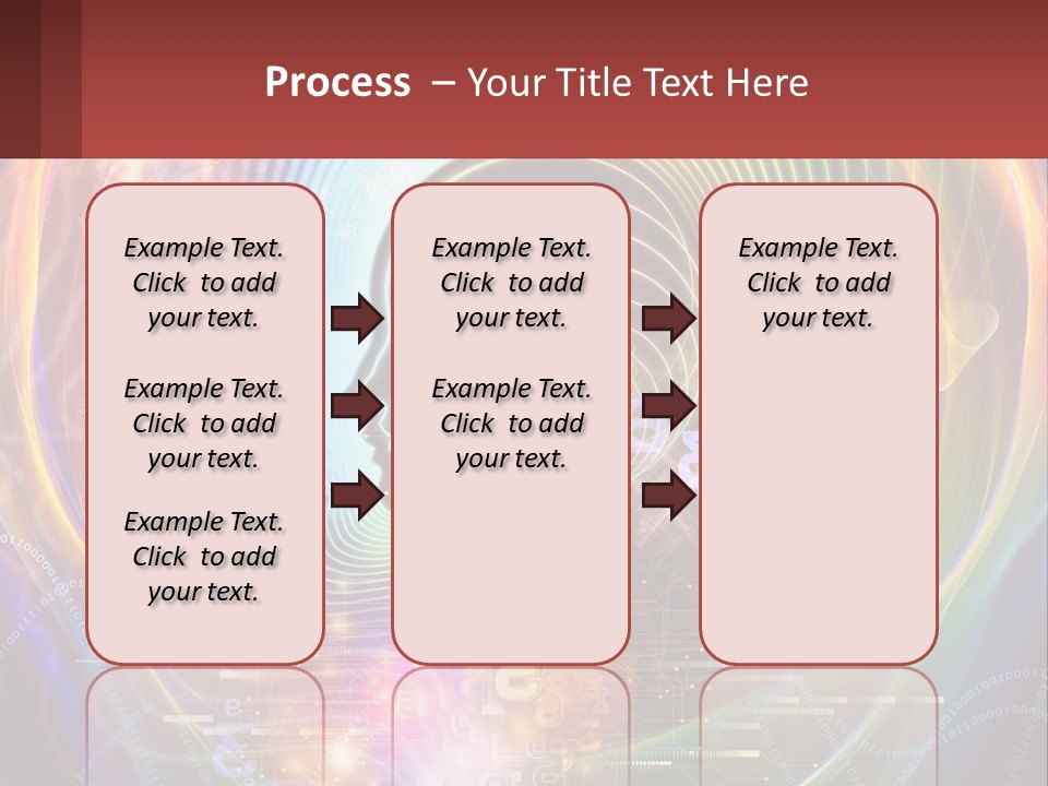 A Person's Head With A Butterfly In The Middle Of It PowerPoint Template