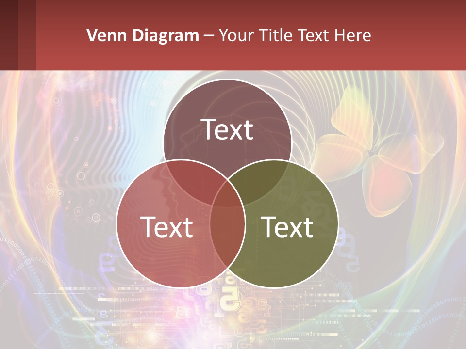 A Person's Head With A Butterfly In The Middle Of It PowerPoint Template