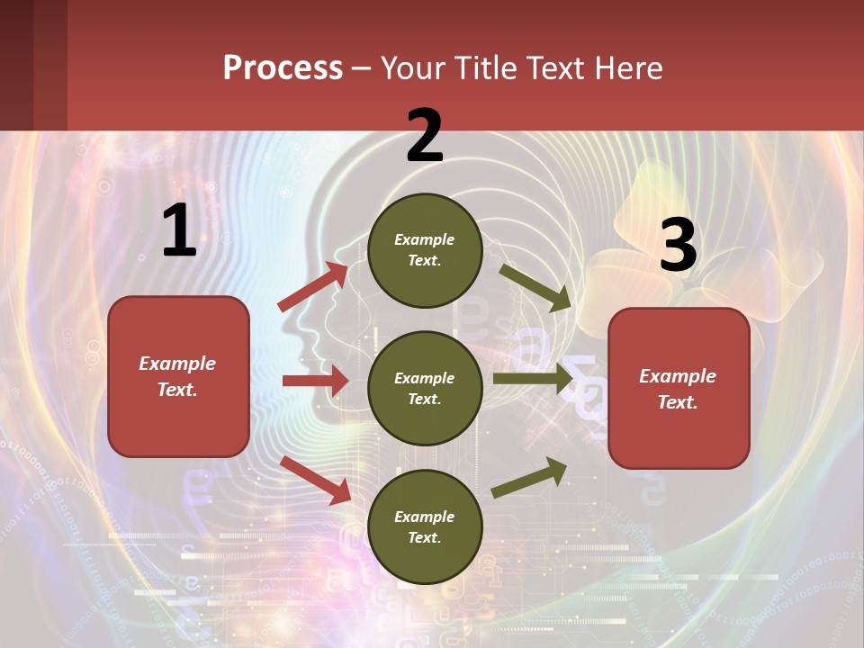 A Person's Head With A Butterfly In The Middle Of It PowerPoint Template