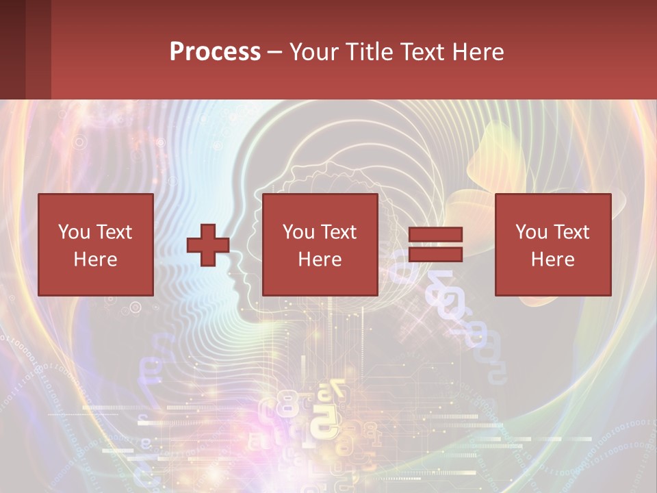A Person's Head With A Butterfly In The Middle Of It PowerPoint Template