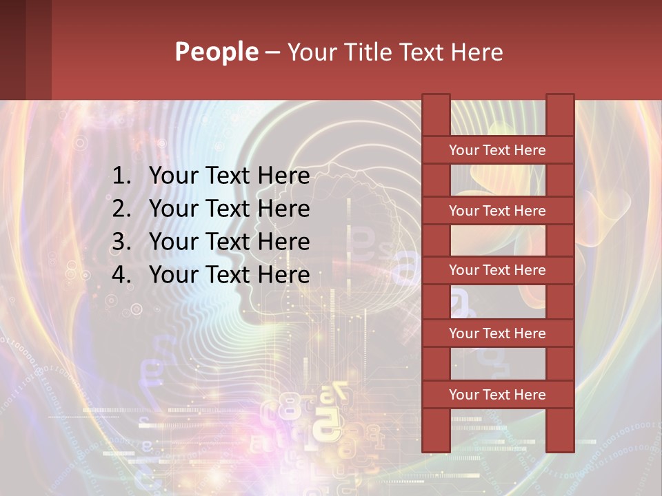 A Person's Head With A Butterfly In The Middle Of It PowerPoint Template