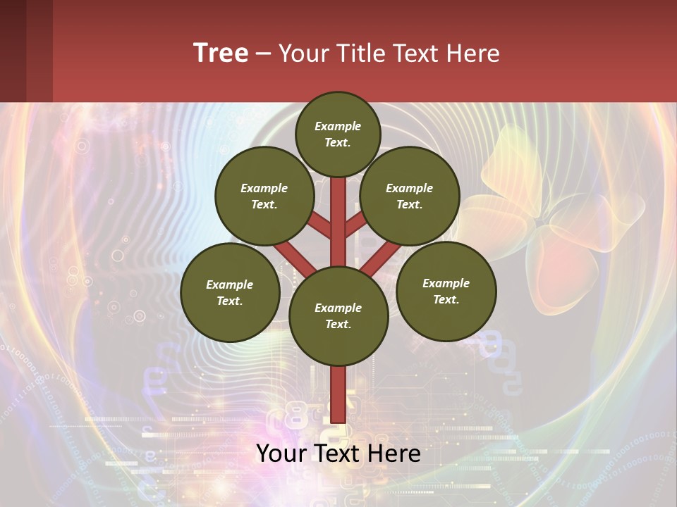 A Person's Head With A Butterfly In The Middle Of It PowerPoint Template