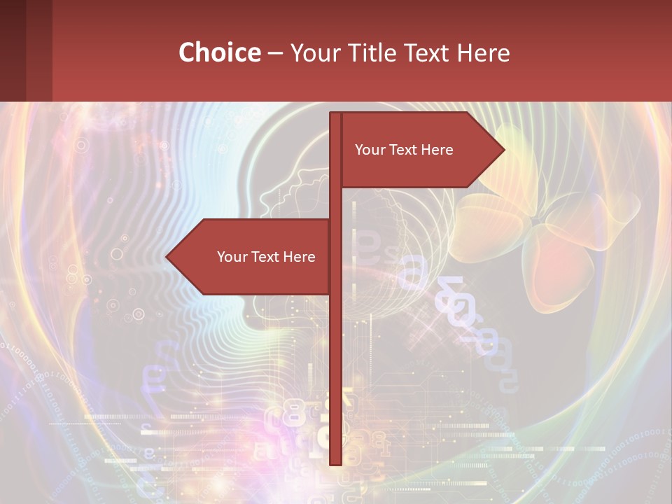 A Person's Head With A Butterfly In The Middle Of It PowerPoint Template