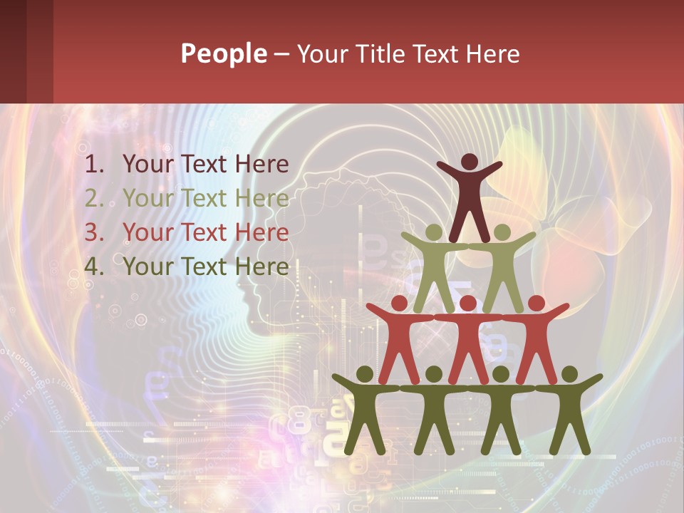 A Person's Head With A Butterfly In The Middle Of It PowerPoint Template