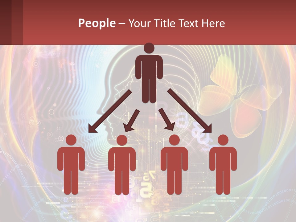 A Person's Head With A Butterfly In The Middle Of It PowerPoint Template