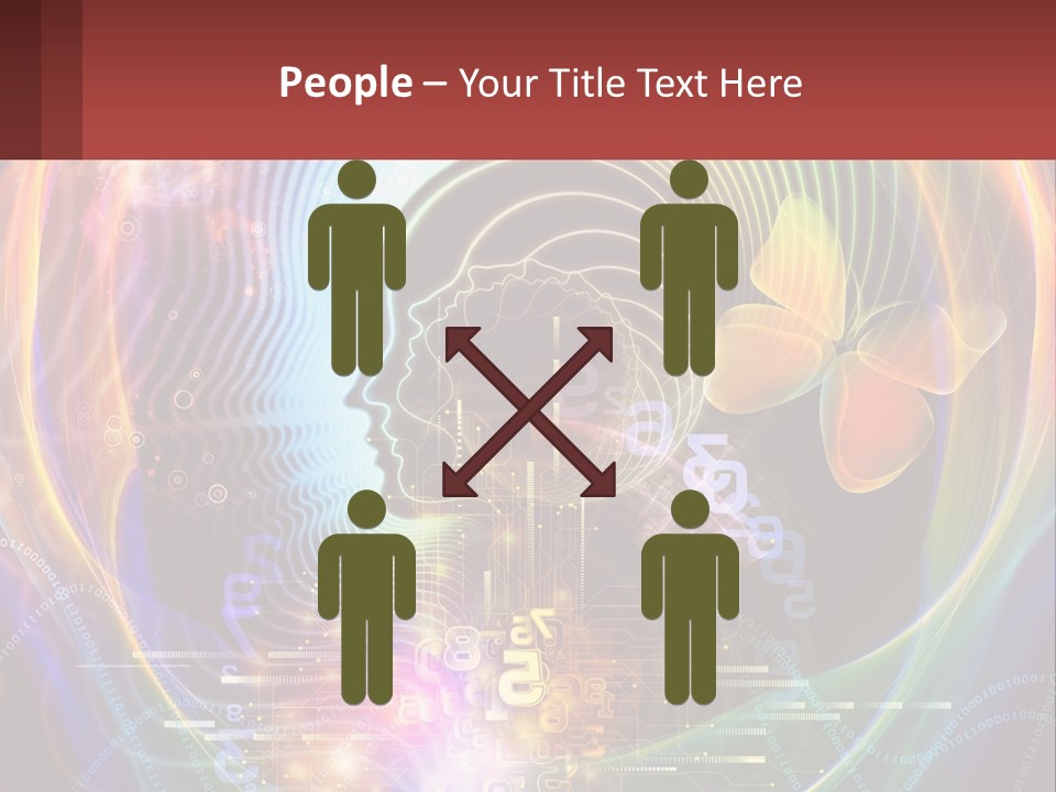 A Person's Head With A Butterfly In The Middle Of It PowerPoint Template