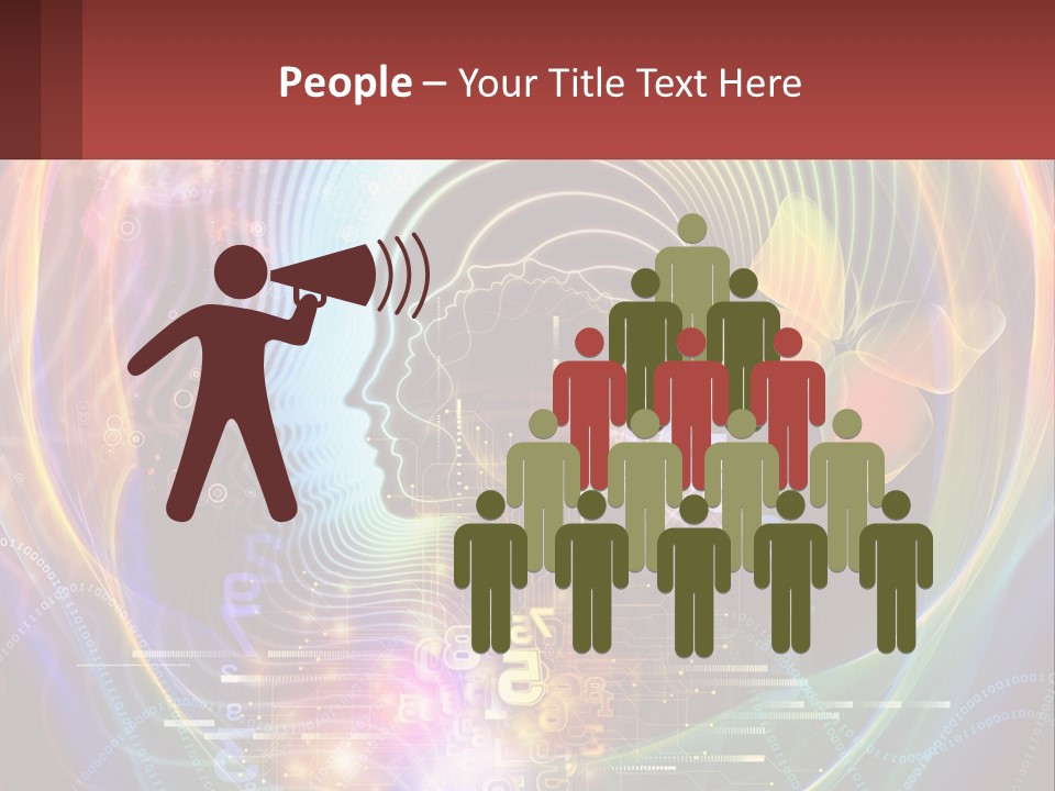 A Person's Head With A Butterfly In The Middle Of It PowerPoint Template