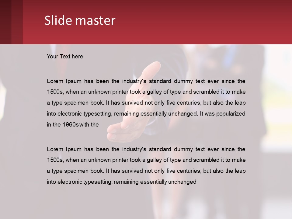 A Man In A Business Suit Pointing At Something PowerPoint Template