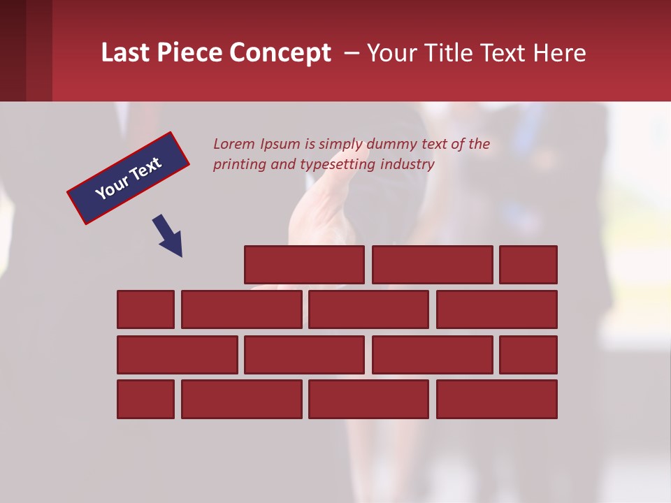 A Man In A Business Suit Pointing At Something PowerPoint Template