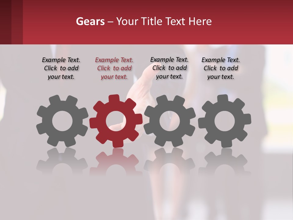 A Man In A Business Suit Pointing At Something PowerPoint Template