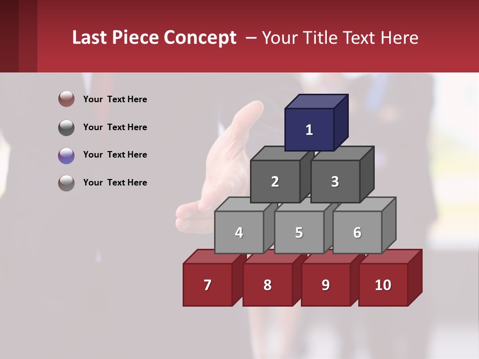 A Man In A Business Suit Pointing At Something PowerPoint Template