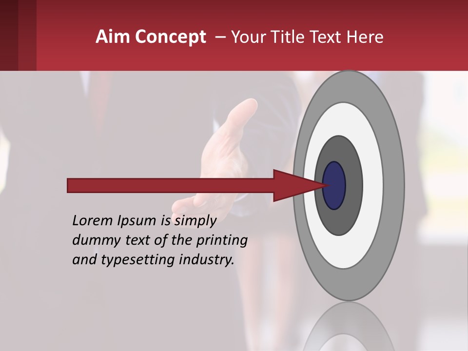 A Man In A Business Suit Pointing At Something PowerPoint Template