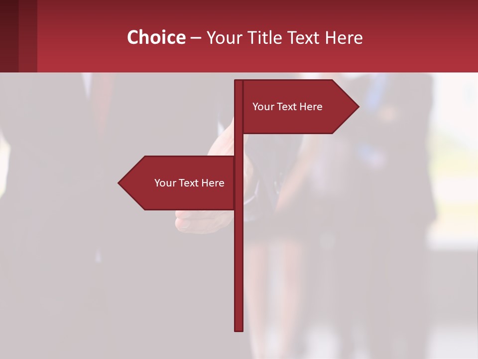 A Man In A Business Suit Pointing At Something PowerPoint Template