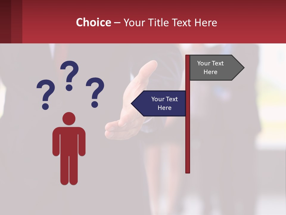 A Man In A Business Suit Pointing At Something PowerPoint Template