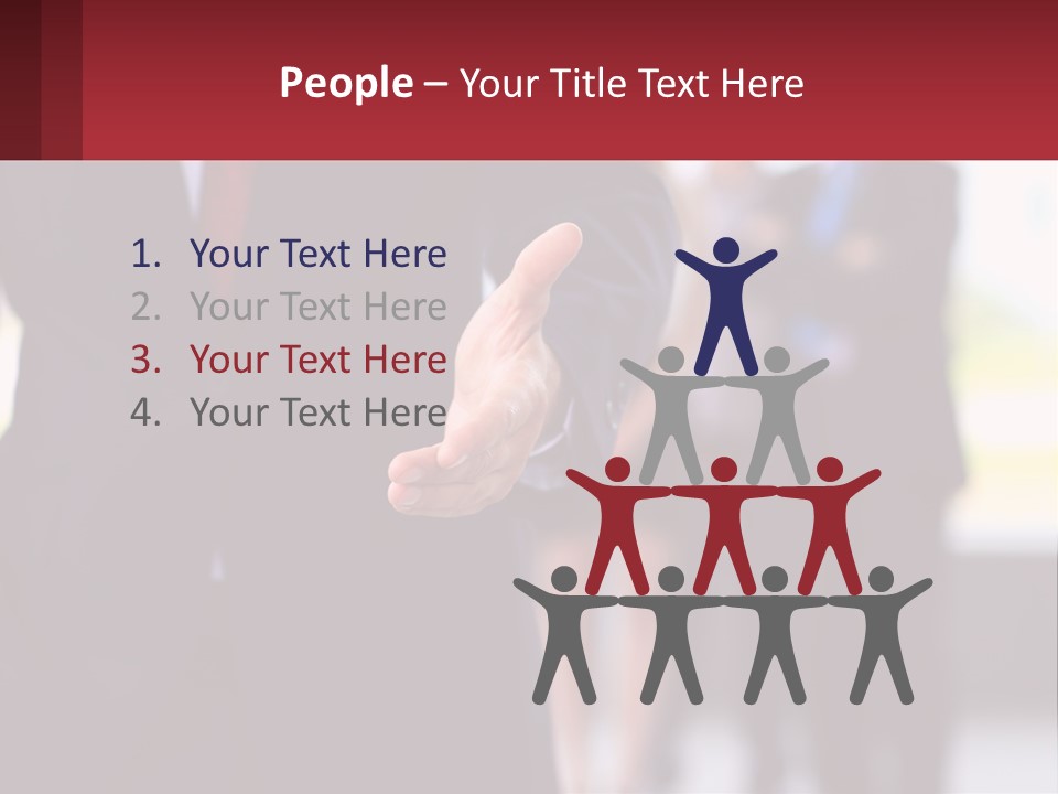 A Man In A Business Suit Pointing At Something PowerPoint Template