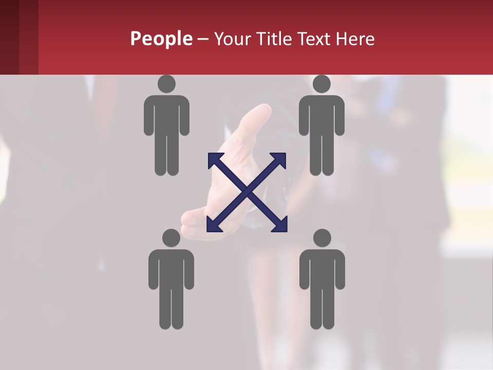 A Man In A Business Suit Pointing At Something PowerPoint Template