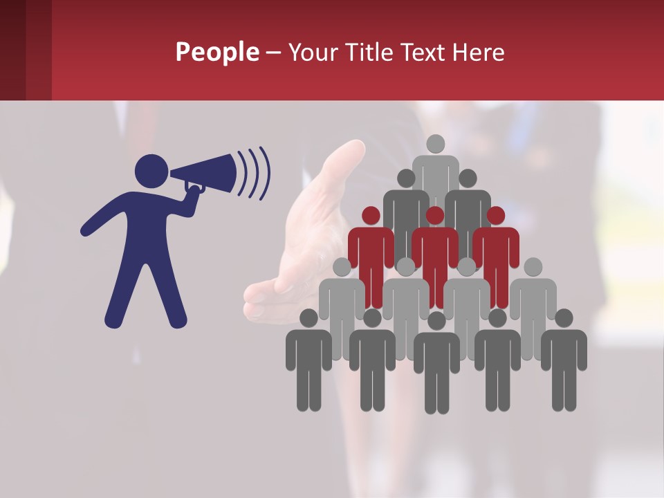 A Man In A Business Suit Pointing At Something PowerPoint Template