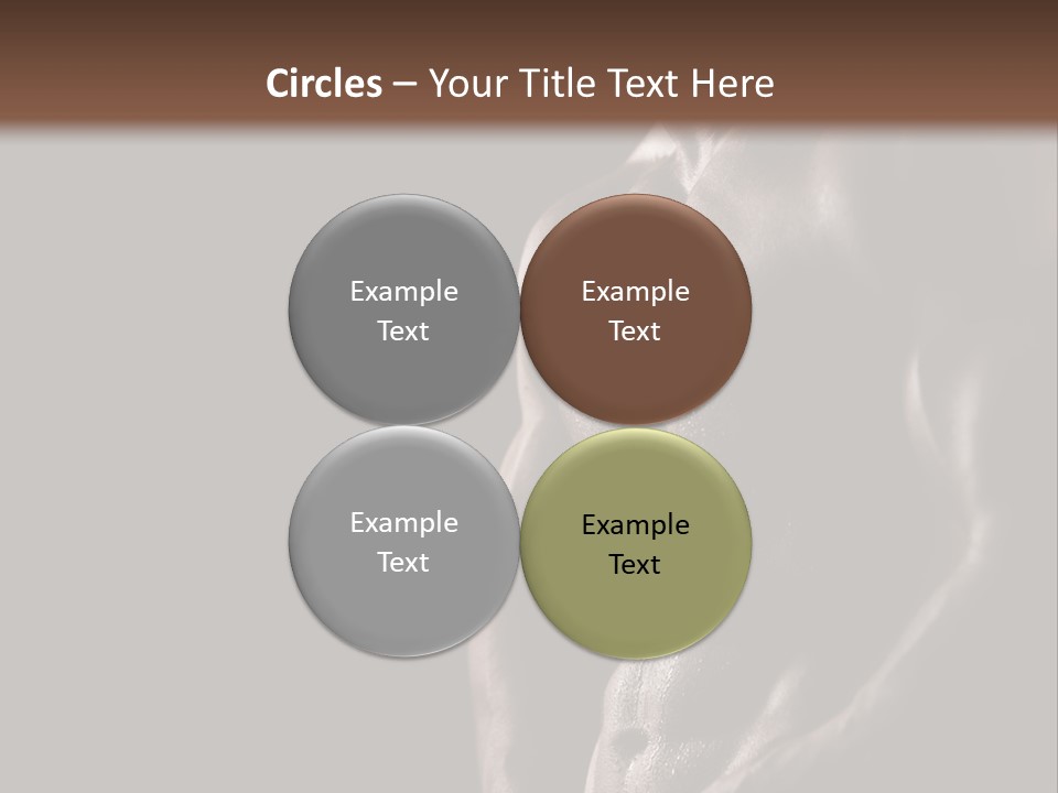 A Muscular Man With No Shirt On Is Posing For The Camera PowerPoint Template