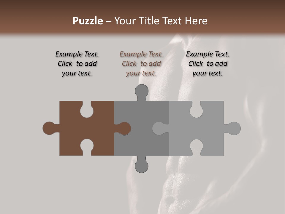 A Muscular Man With No Shirt On Is Posing For The Camera PowerPoint Template