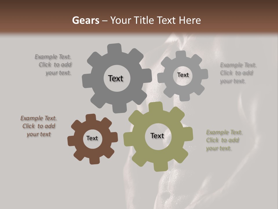 A Muscular Man With No Shirt On Is Posing For The Camera PowerPoint Template